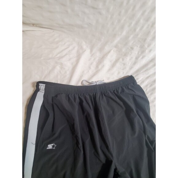 Starter Track Athletic Pants Men's XL Activewear Stretchy Pants Black Stripe - Picture 9 of 12